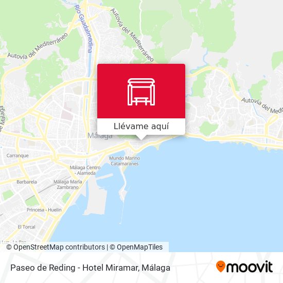 Mapa Paseo de Reding - Hotel Miramar