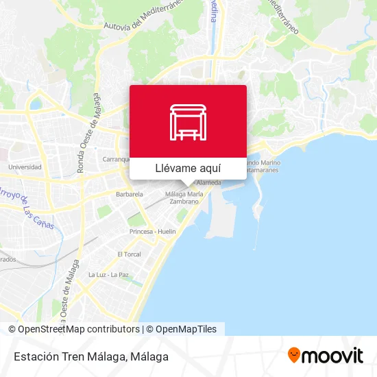 Mapa Estación Tren Málaga