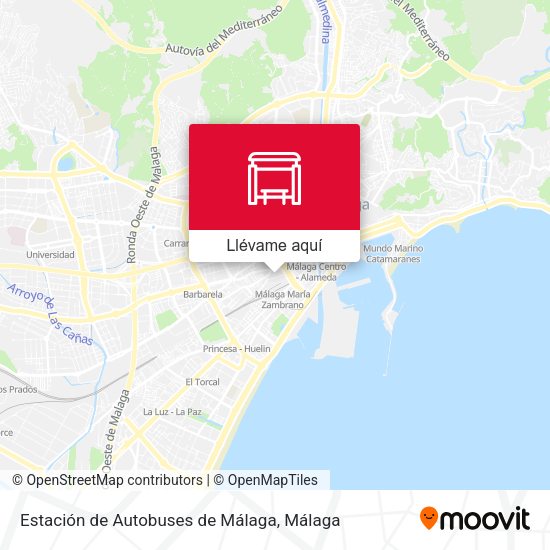 Mapa Estación de Autobuses de Málaga