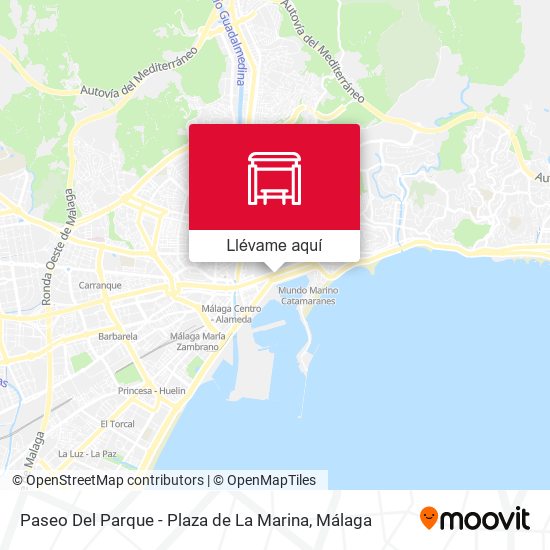 Mapa Paseo Del Parque - Plaza de La Marina