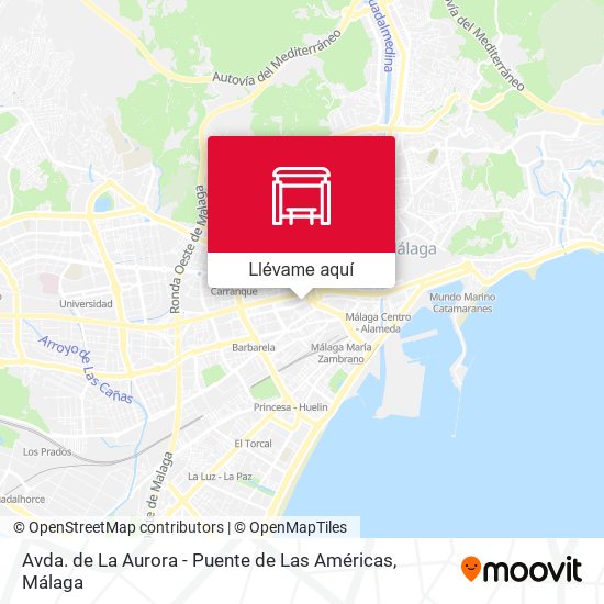 Mapa Avda. de La Aurora - Puente de Las Américas