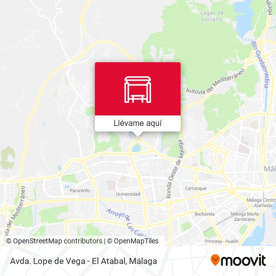 Mapa Avda. Lope de Vega - El Atabal