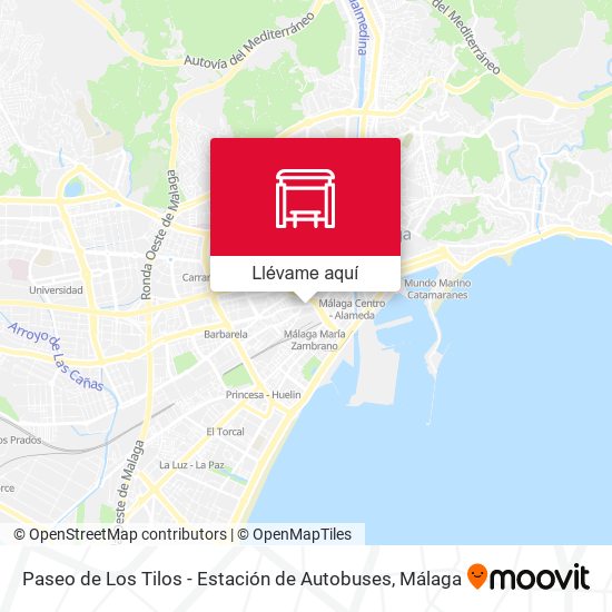 Mapa Paseo de Los Tilos - Estación de Autobuses