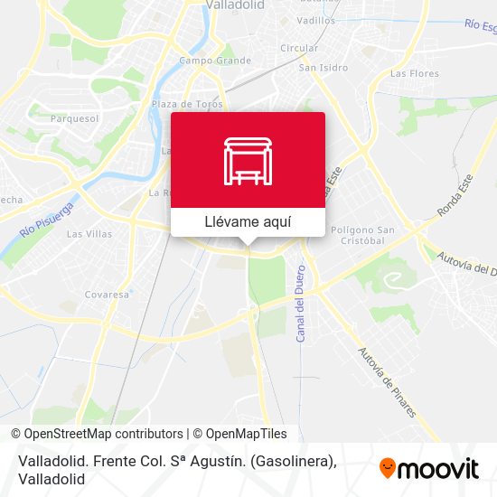 Mapa Valladolid. Frente Col. Sª Agustín. (Gasolinera)