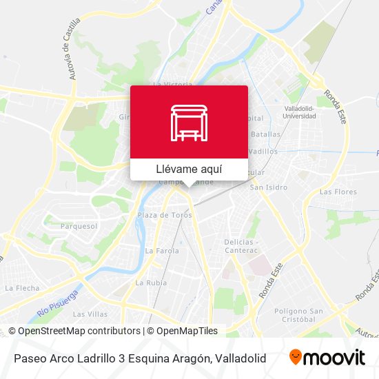 Mapa Paseo Arco Ladrillo 3 Esquina Aragón