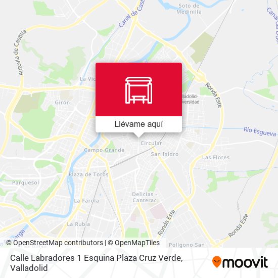 Mapa Calle Labradores 1 Esquina Plaza Cruz Verde