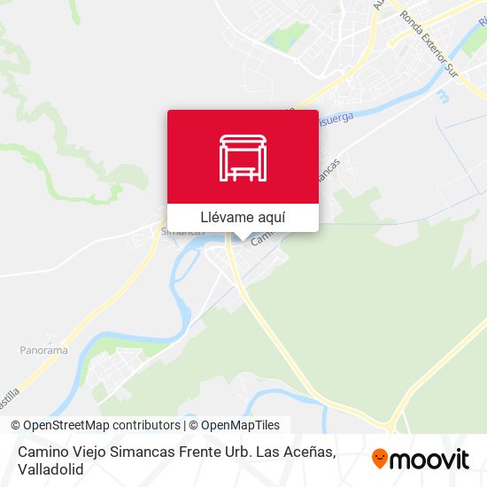 Mapa Camino Viejo Simancas Frente Urb. Las Aceñas