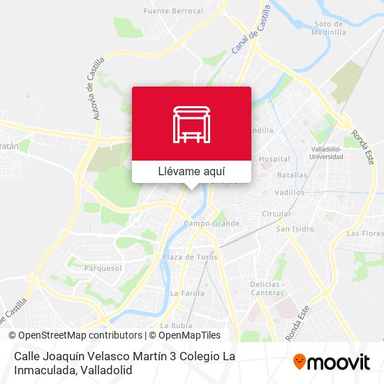 Mapa Calle Joaquín Velasco Martín 3 Colegio La Inmaculada