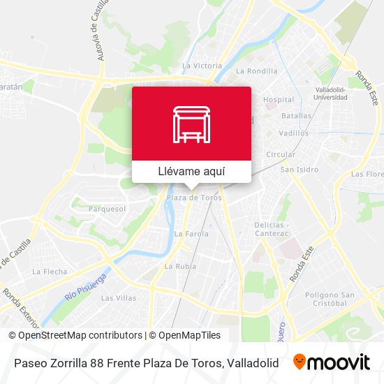 Mapa Paseo Zorrilla 88 Frente Plaza De Toros