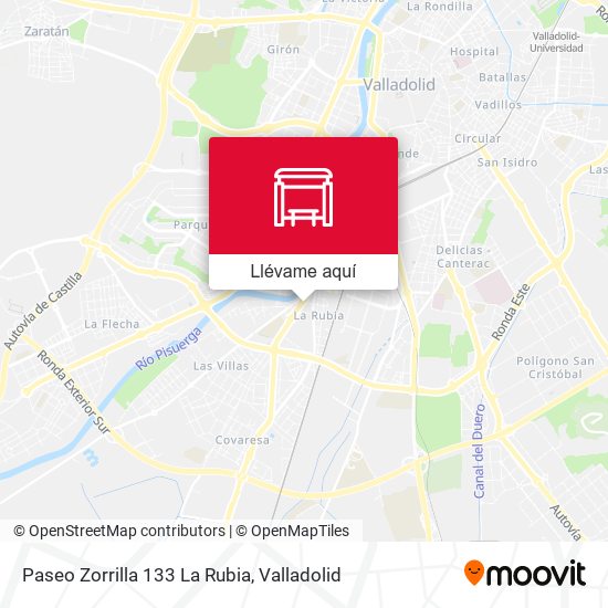 Mapa Paseo Zorrilla 133 La Rubia