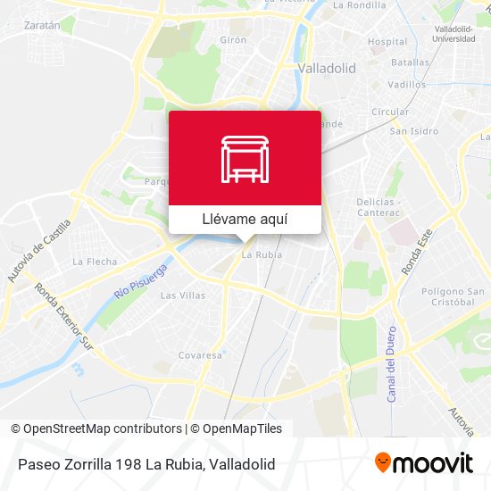 Mapa Paseo Zorrilla 198 La Rubia
