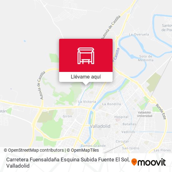 Mapa Carretera Fuensaldaña Esquina Subida Fuente El Sol