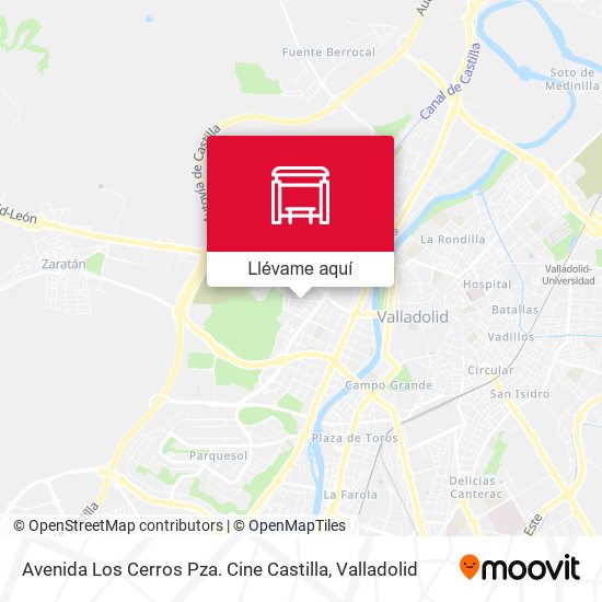 Mapa Avenida Los Cerros Pza. Cine Castilla