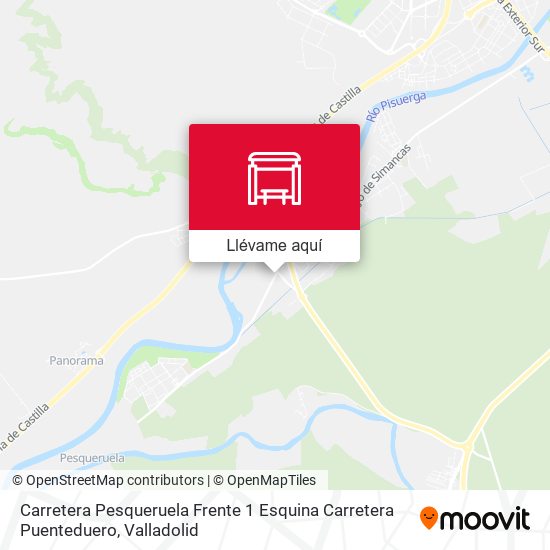 Mapa Carretera Pesqueruela Frente 1 Esquina Carretera Puenteduero