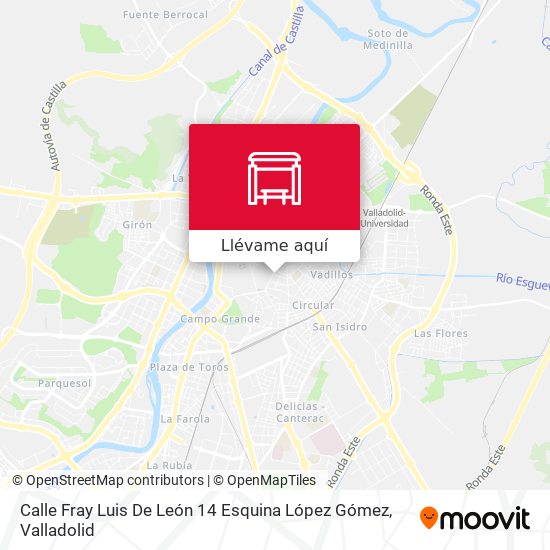 Mapa Calle Fray Luis De León 14 Esquina López Gómez