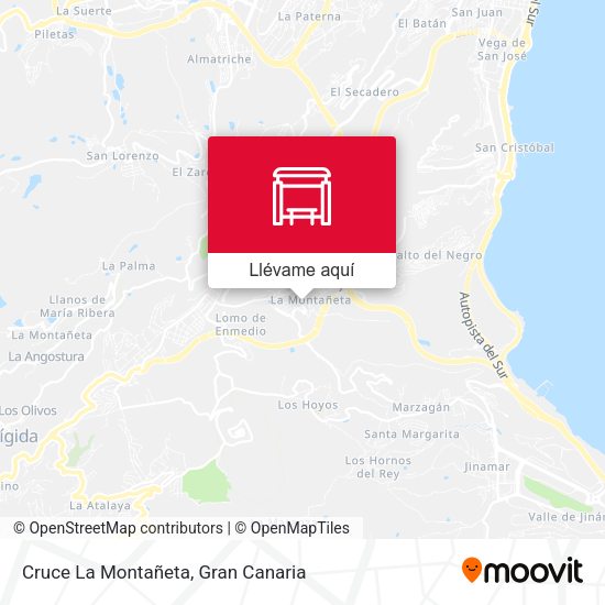 Mapa Cruce La Montañeta