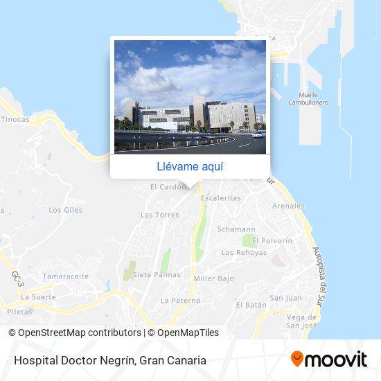 Mapa Hospital Doctor Negrín