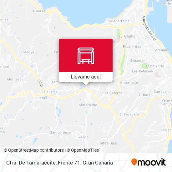 Mapa Ctra. De Tamaraceite, Frente 71