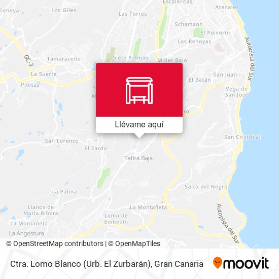 Mapa Ctra. Lomo Blanco (Urb. El Zurbarán)