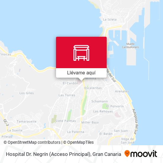 Mapa Hospital Dr. Negrín (Acceso Principal)