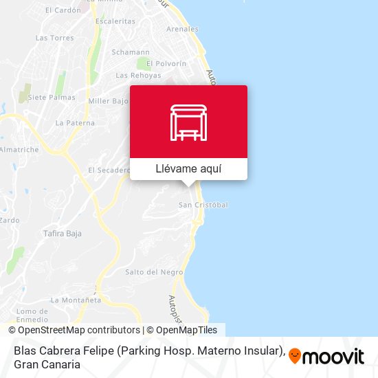 Mapa Blas Cabrera Felipe (Parking Hosp. Materno Insular)