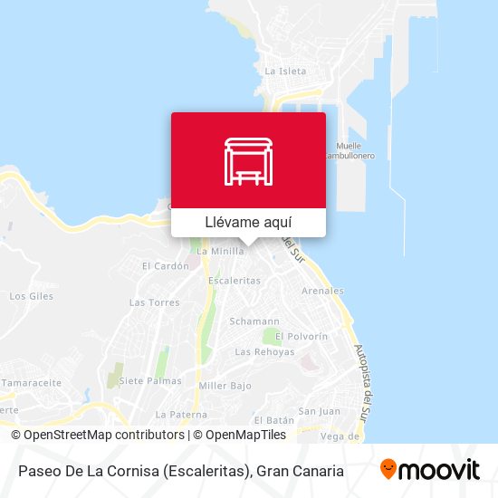 Mapa Paseo De La Cornisa (Escaleritas)