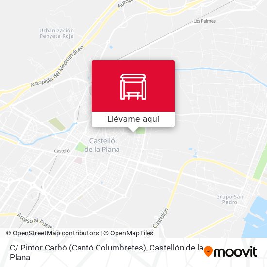 Mapa C/ Pintor Carbó (Cantó Columbretes)