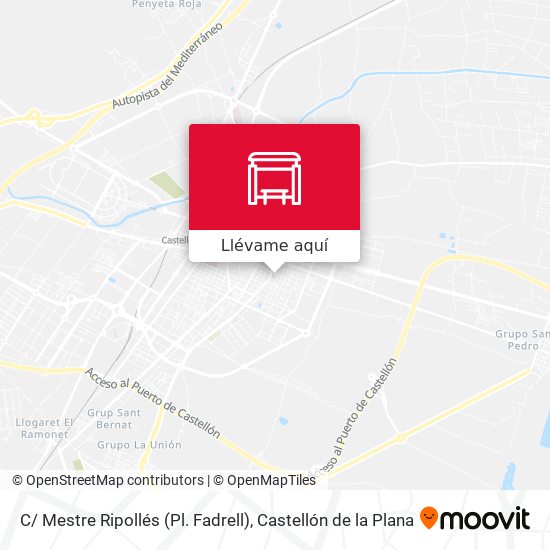 Mapa C/ Mestre Ripollés (Pl. Fadrell)