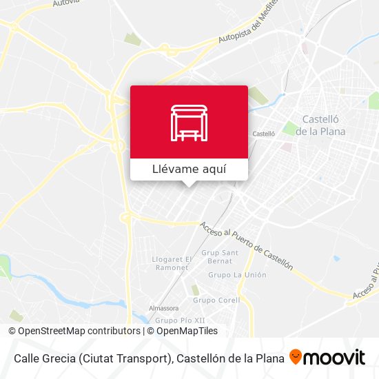 Mapa Calle Grecia (Ciutat Transport)