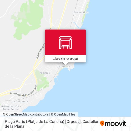 Mapa Plaça París (Platja de La Concha) [Orpesa]