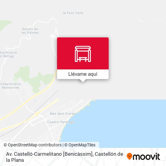 Mapa Av. Castelló-Carmelitano [Benicàssim]