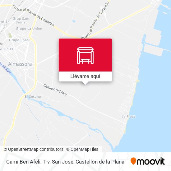 Mapa Camí Ben Afeli, Trv. San José