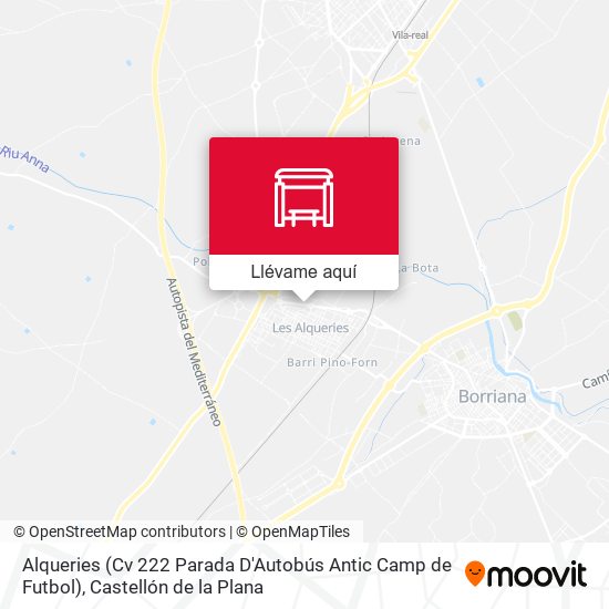 Mapa Alqueries (Cv 222 Parada D'Autobús Antic Camp de Futbol)