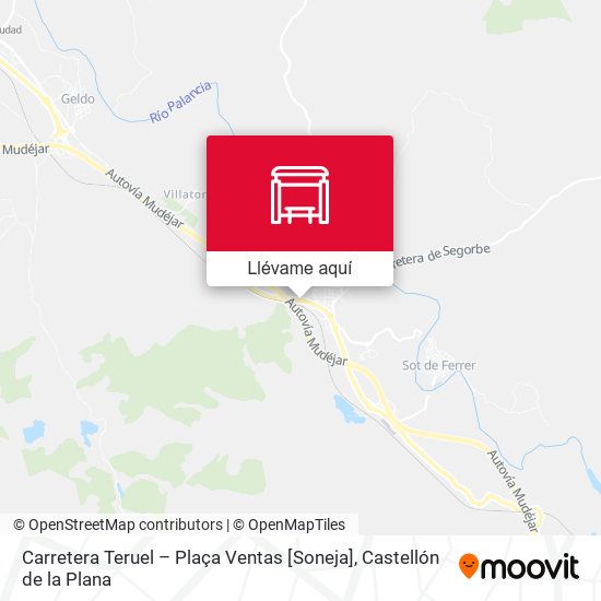 Mapa Carretera Teruel – Plaça Ventas [Soneja]