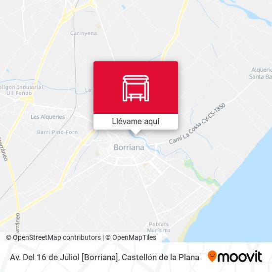 Mapa Av. Del 16 de Juliol [Borriana]