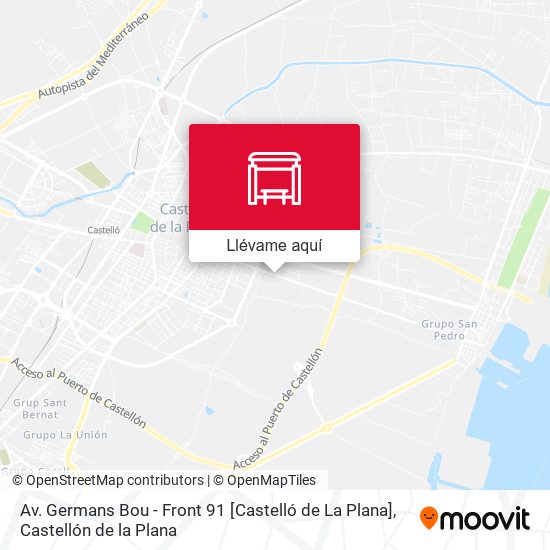 Mapa Av. Germans Bou - Front 91 [Castelló de La Plana]