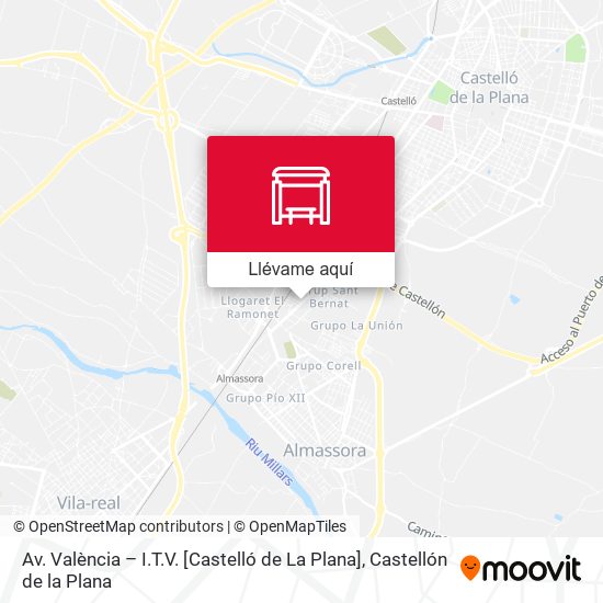 Mapa Av. València – I.T.V. [Castelló de La Plana]