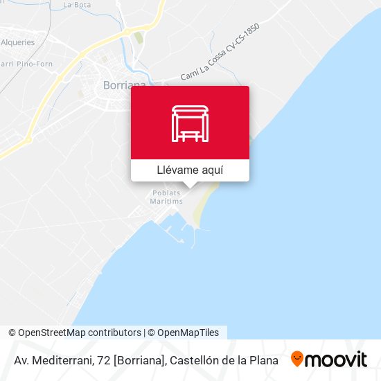 Mapa Av. Mediterrani, 72 [Borriana]