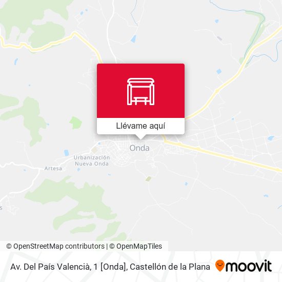 Mapa Av. Del País Valencià, 1 [Onda]