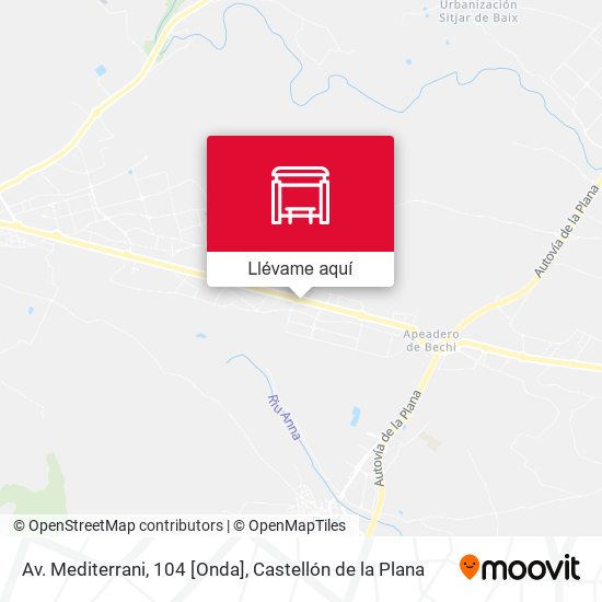 Mapa Av. Mediterrani, 104 [Onda]