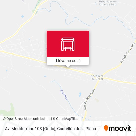 Mapa Av. Mediterrani, 103 [Onda]