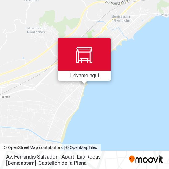 Mapa Av. Ferrandis Salvador - Apart. Las Rocas [Benicàssim]