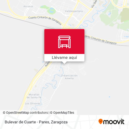 Mapa Bulevar de Cuarte - Pares