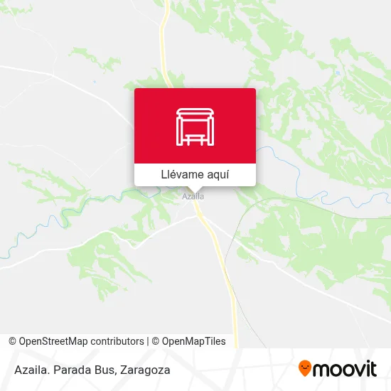 Mapa Azaila. Parada Bus