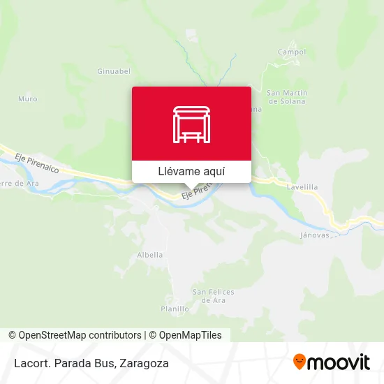 Mapa Lacort. Parada Bus