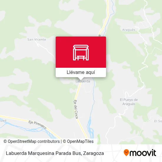 Mapa Labuerda Marquesina Parada Bus