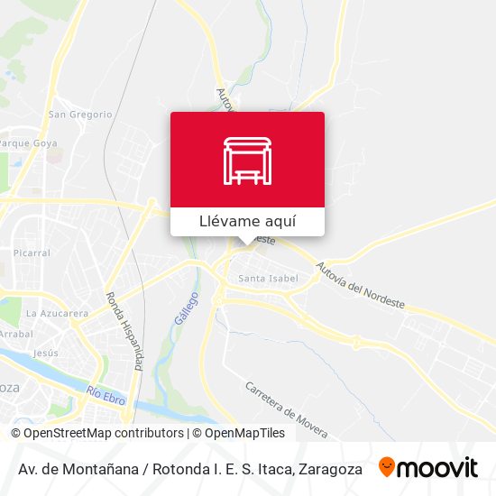 Mapa Av. de Montañana / Rotonda I. E. S. Itaca