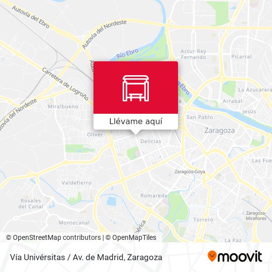 Mapa Vía Univérsitas / Av. de Madrid