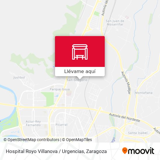 Mapa Hospital Royo Villanova / Urgencias