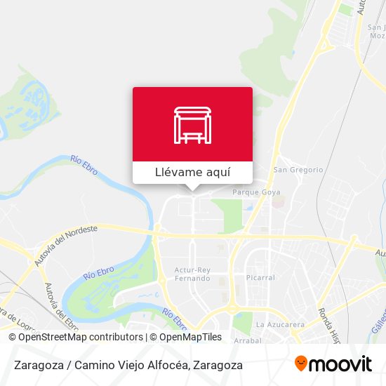 Mapa Zaragoza / Camino Viejo Alfocéa